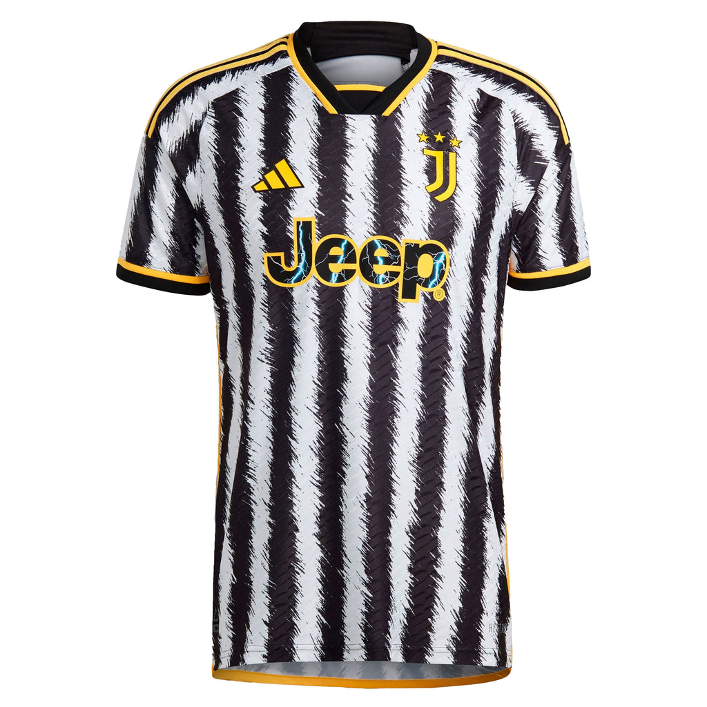adidas Men's Juventus 2023/24 Authentic Home Jersey White/Black Front