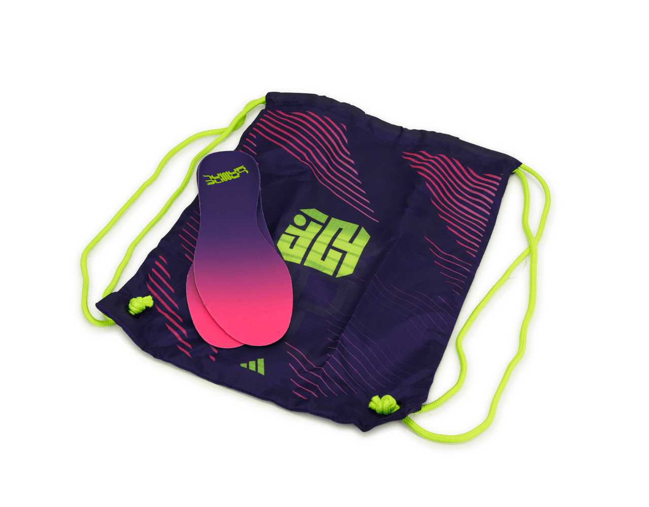 adidas Men's Lamine Yamal F50 Elite Laceless FG Purple/Lemon Shoebag