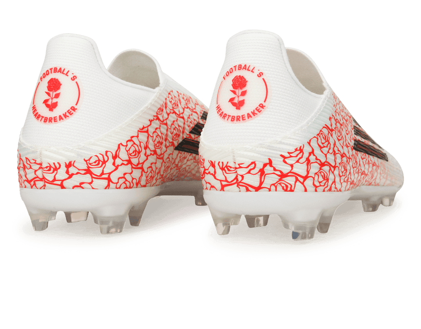 adidas Men's F50 League 'Lamine Yamal' Laceless FG/MG White/Black/Red Rear