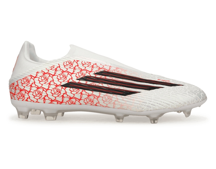 adidas Men's F50 League 'Lamine Yamal' Laceless FG/MG White/Black/Red 