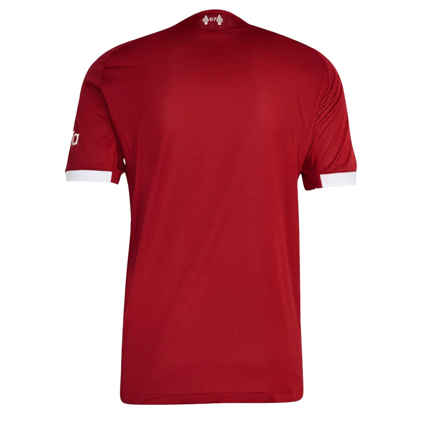 adidas Men's Liverpool 2025/26 Authentic Home Jersey Strawberry Red Back