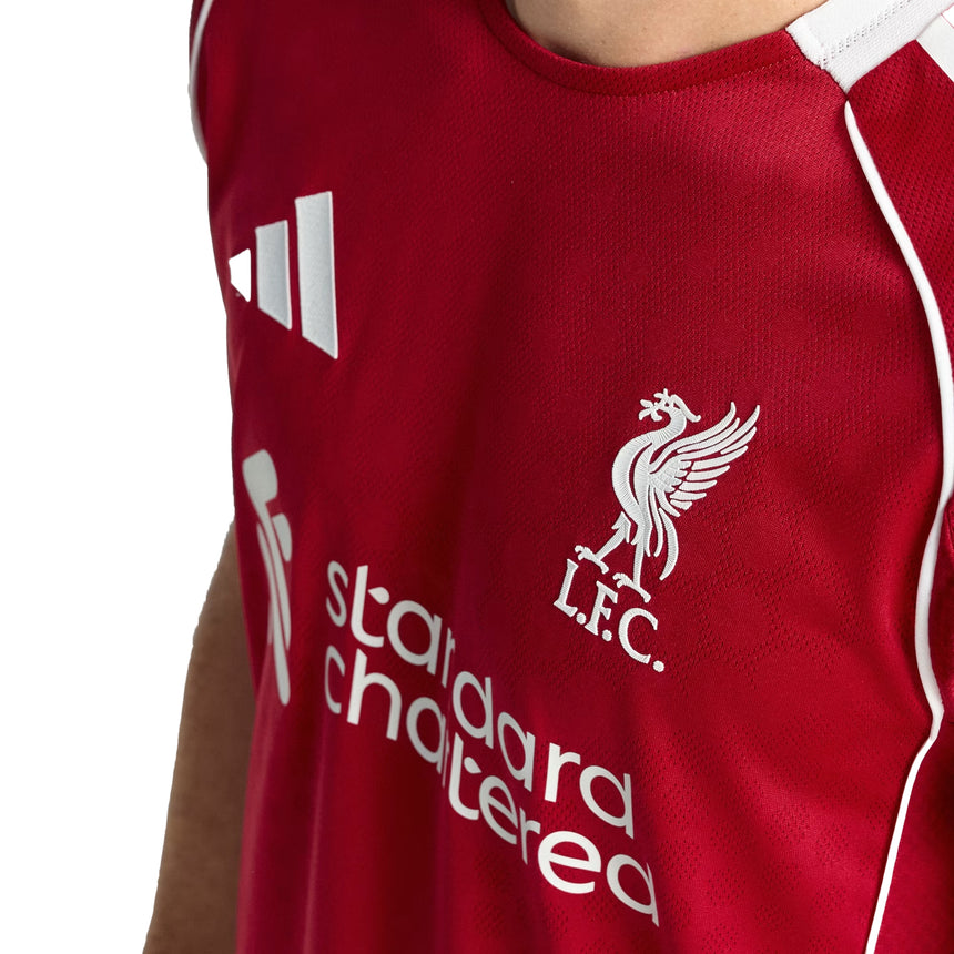 adidas Men's Liverpool 2025/26 Authentic Home Jersey Strawberry Red Crest
