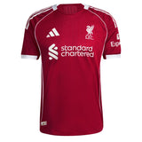 adidas Men's Liverpool 2025/26 Authentic Home Jersey Strawberry Red Front