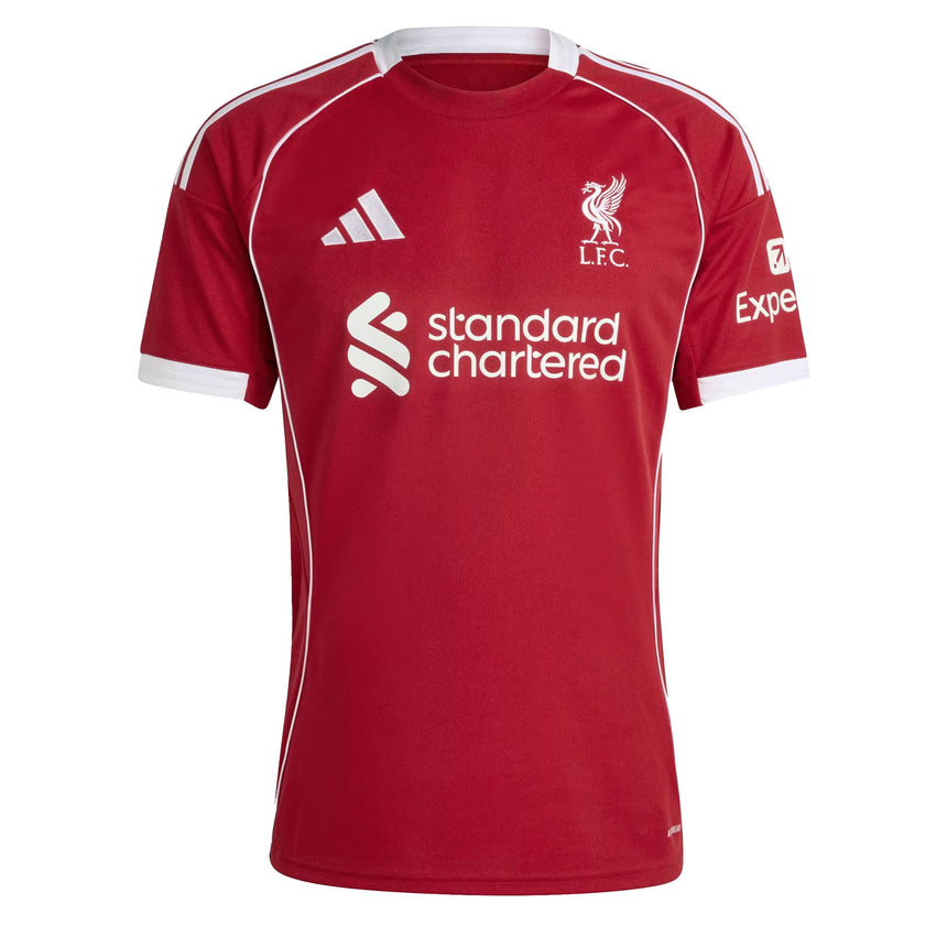 adidas Men's Liverpool 2025/26 Home Jersey Strawberry Red/White Front