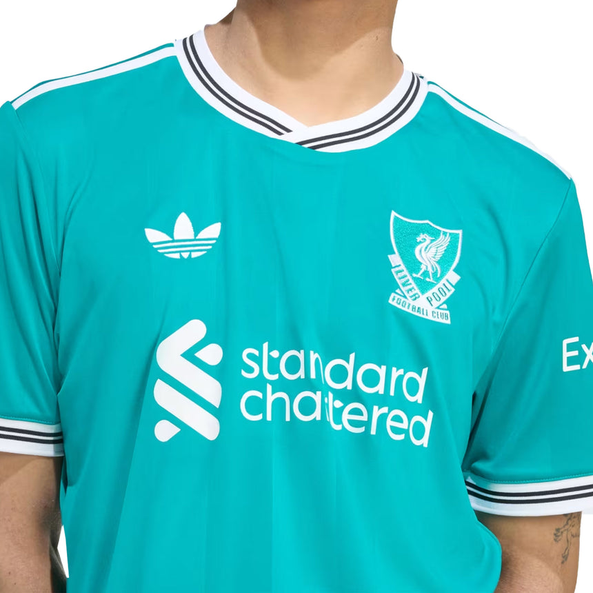 adidas Men's Liverpool 2025/26 Third Jersey Green/White Back