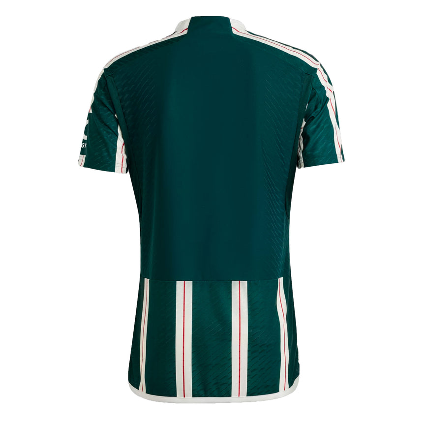 adidas Men's Manchester United 2023/24 Authentic Away Jersey Green Night Back