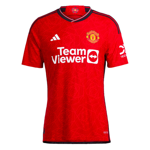  Manchester United シャツ M 赤 adidas Manchester United Men's Home Authentic 2023/24 Soccer