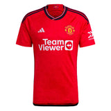 adidas Men's Manchester United 2023/24 Home Jersey Red/Black Front
