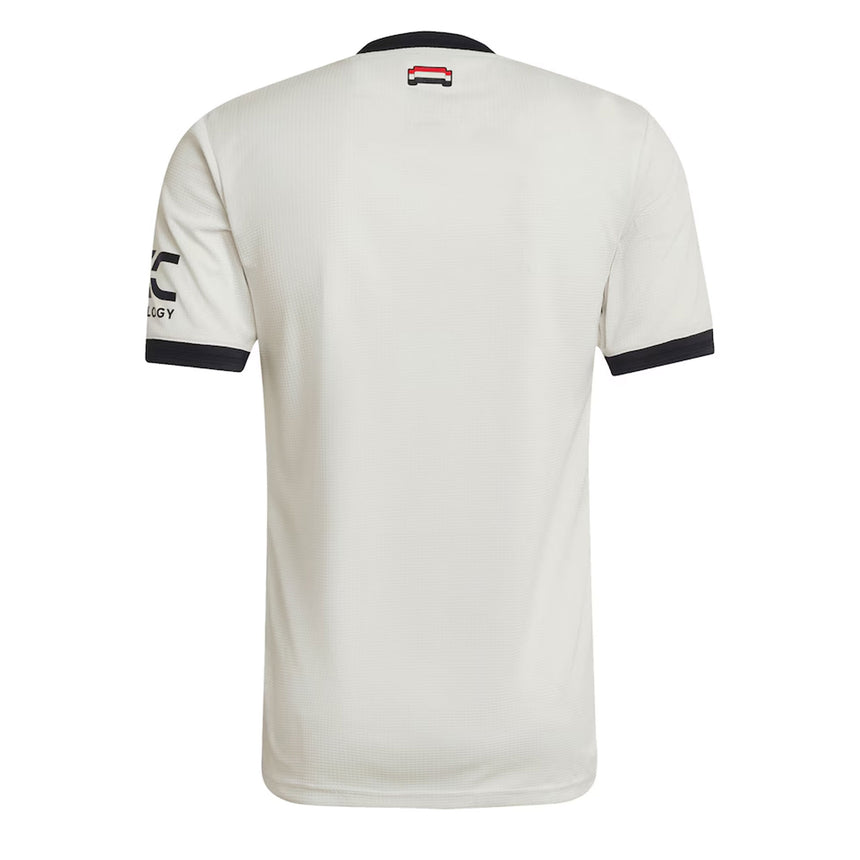 adidas Men's Manchester United 2024/25 Third Authentic Jersey Off White/Black Back