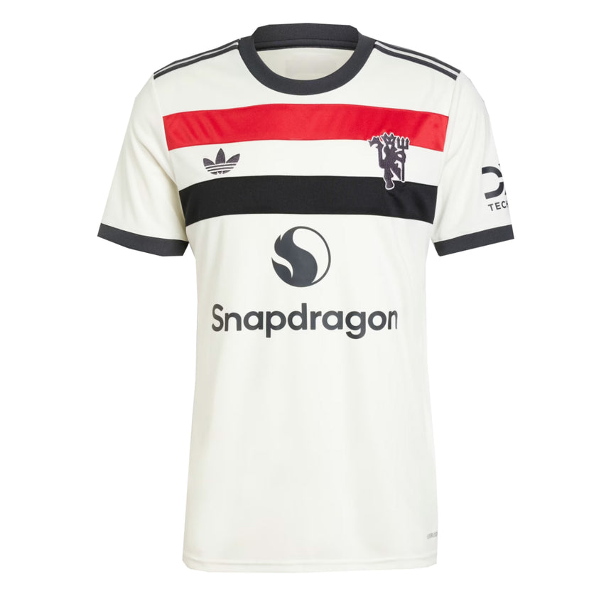 adidas Men's Manchester United 2024/25 Third Jersey Off White/Black Front