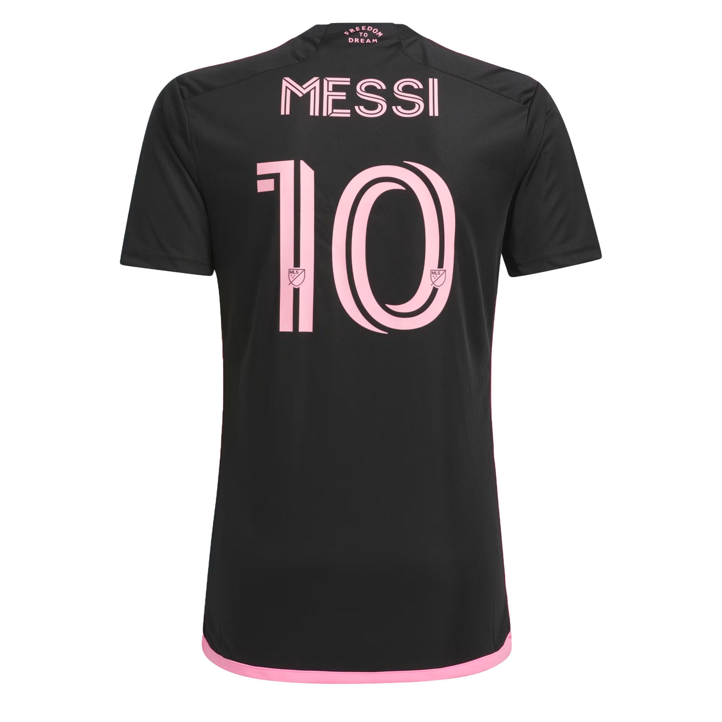 adidas Men's Messi #10 Inter Miami 2023/24 Away Jersey Black/Pink Back