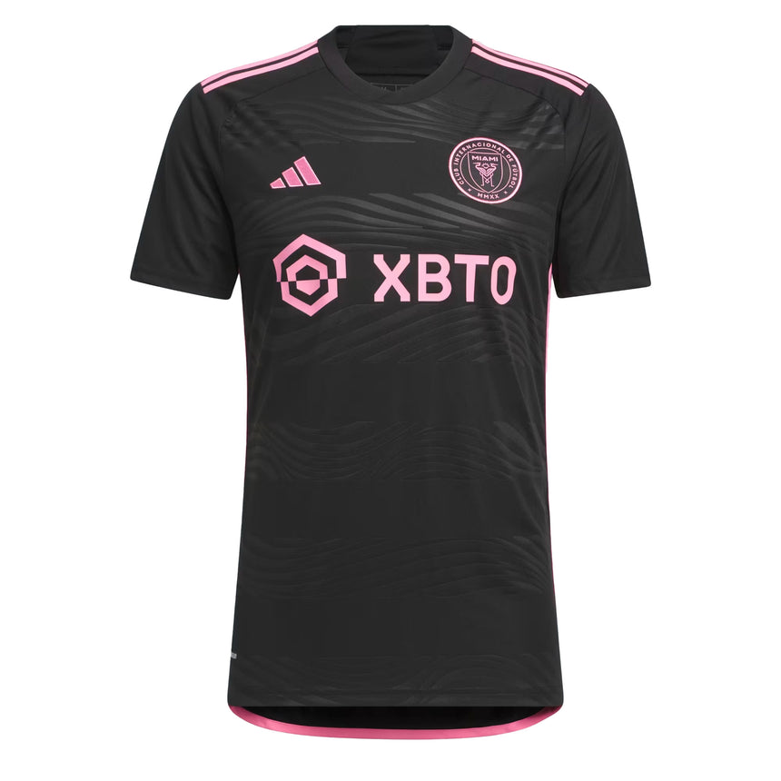 adidas Men's Messi #10 Inter Miami 2023/24 Away Jersey Black/Pink Front