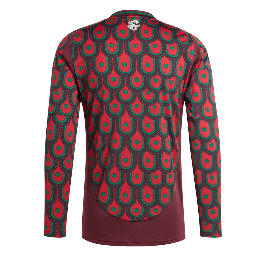 adidas Men's Mexico 2024/25 Home Long Sleeve Jersey Multicolor Back