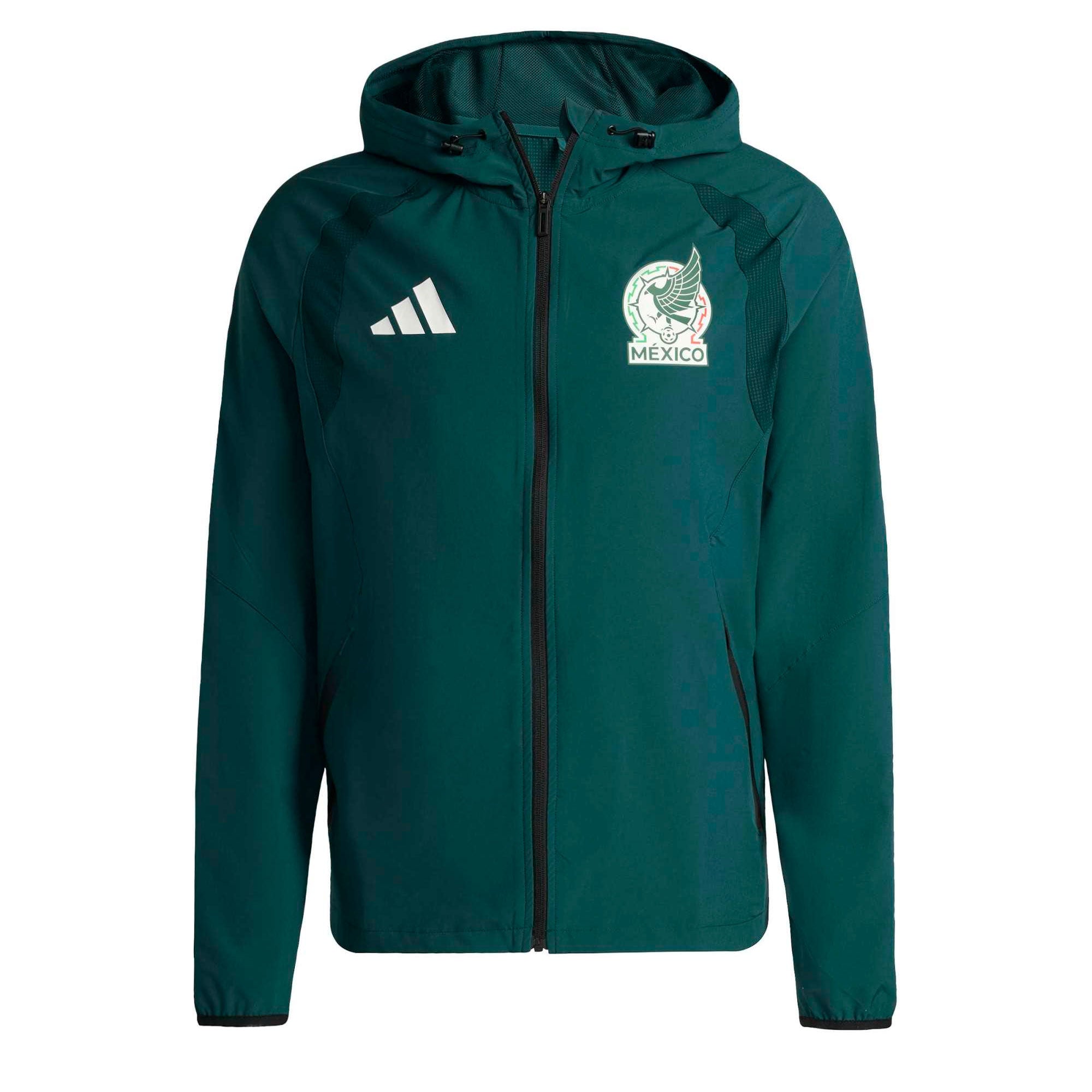 adidas Men's Mexico Tiro Travel Full Zip Windbreaker Green