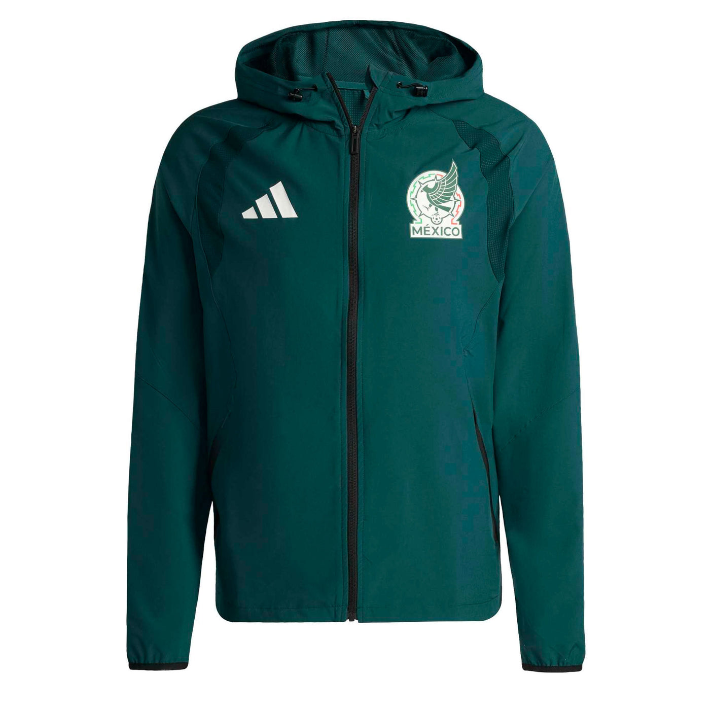 adidas Men's Mexico Tiro Travel Full Zip WindBreaker Green Front