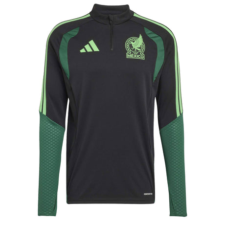 adidas Men's Mexico World Cup 2026 1/4 Zip Top Black/Green Front