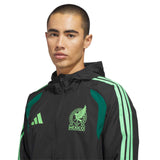 adidas Men's Mexico World Cup 2026 All Weather Jacket Black/Green Crest Detail
