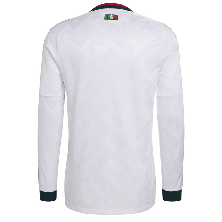 adidas Men's Mexico World Cup 2026 Authentic Away Long Sleeve Jersey White. Back