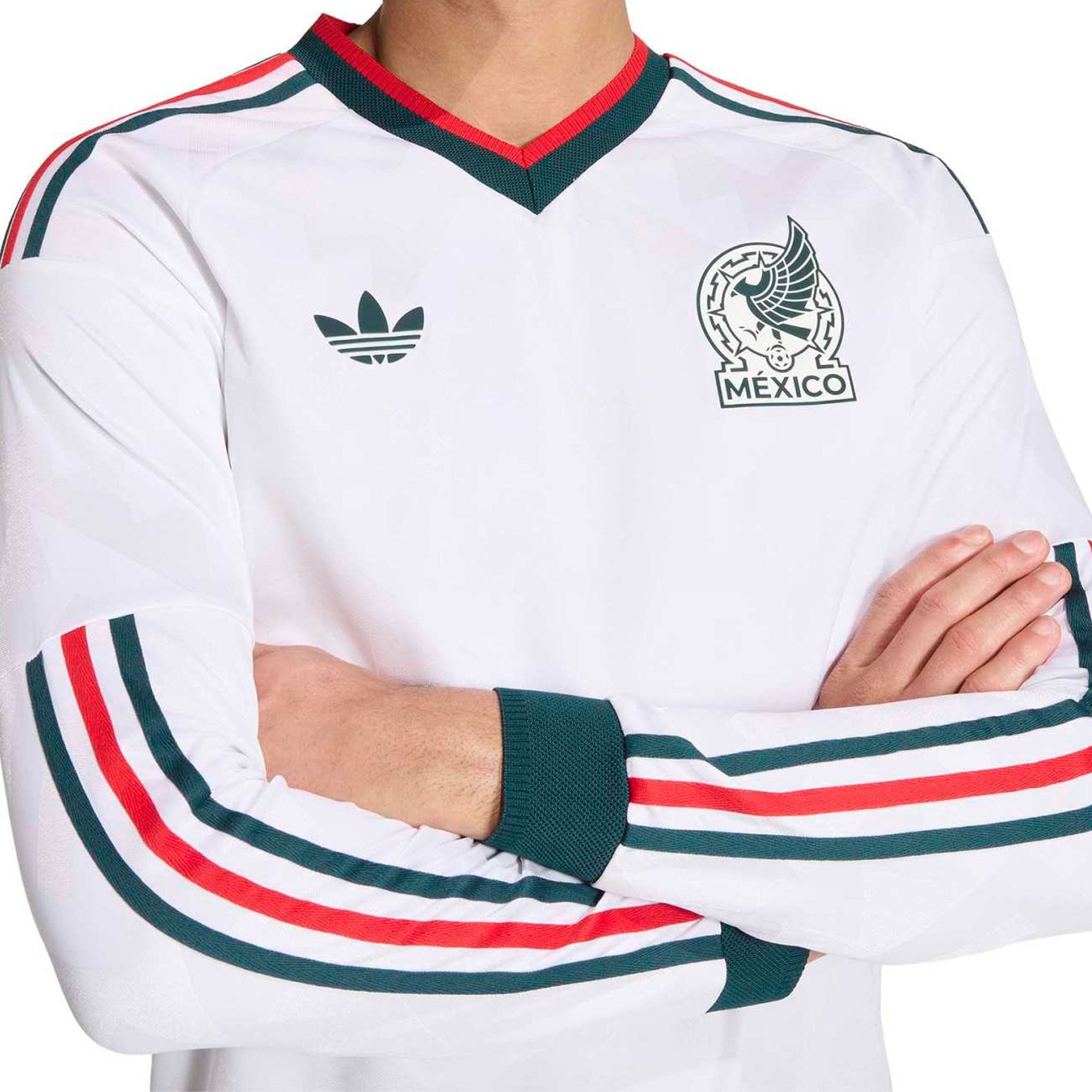 adidas Mexico Men's Away Authentic Long Sleeve Soccer Jersey World