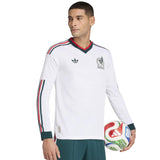 adidas Men's Mexico World Cup 2026 Authentic Away Long Sleeve Jersey White Model
