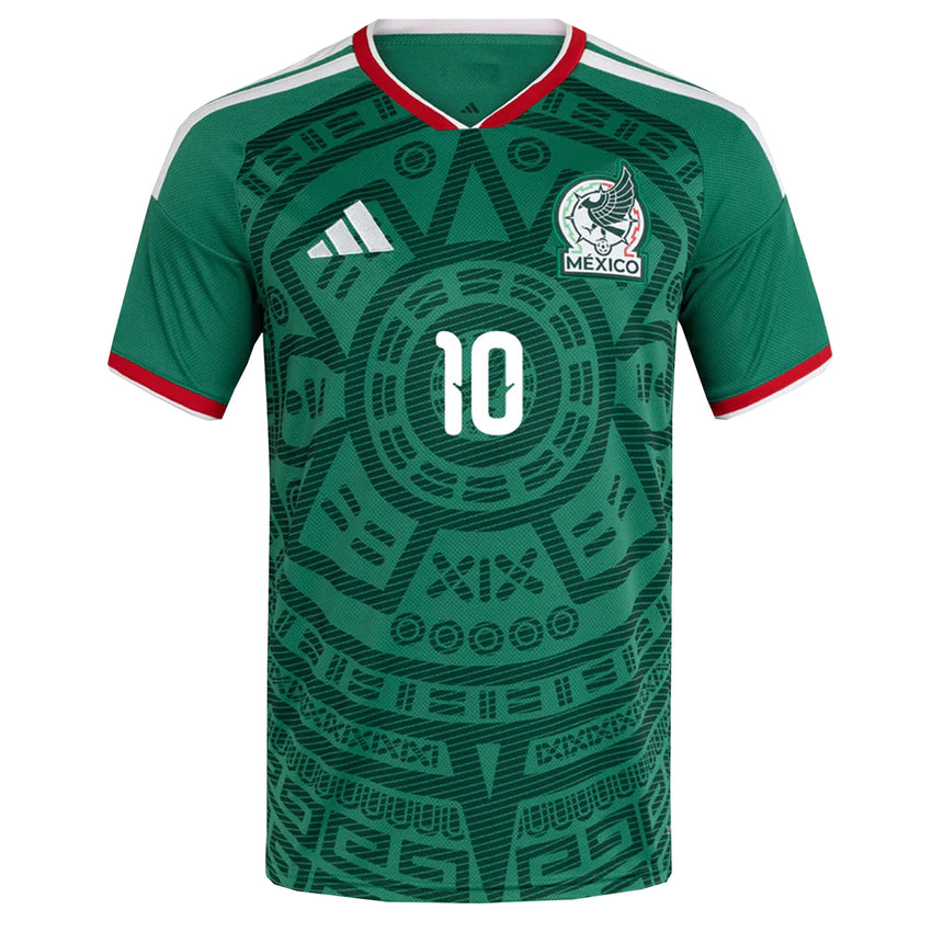adidas Men's Mexico World Cup 2026 Authentic Home Jersey w/ A. Vega #10 Printing Front