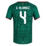 adidas Men's Mexico World Cup 2026 Authentic Home Jersey w/ E. Alvarez #4 Printing Back