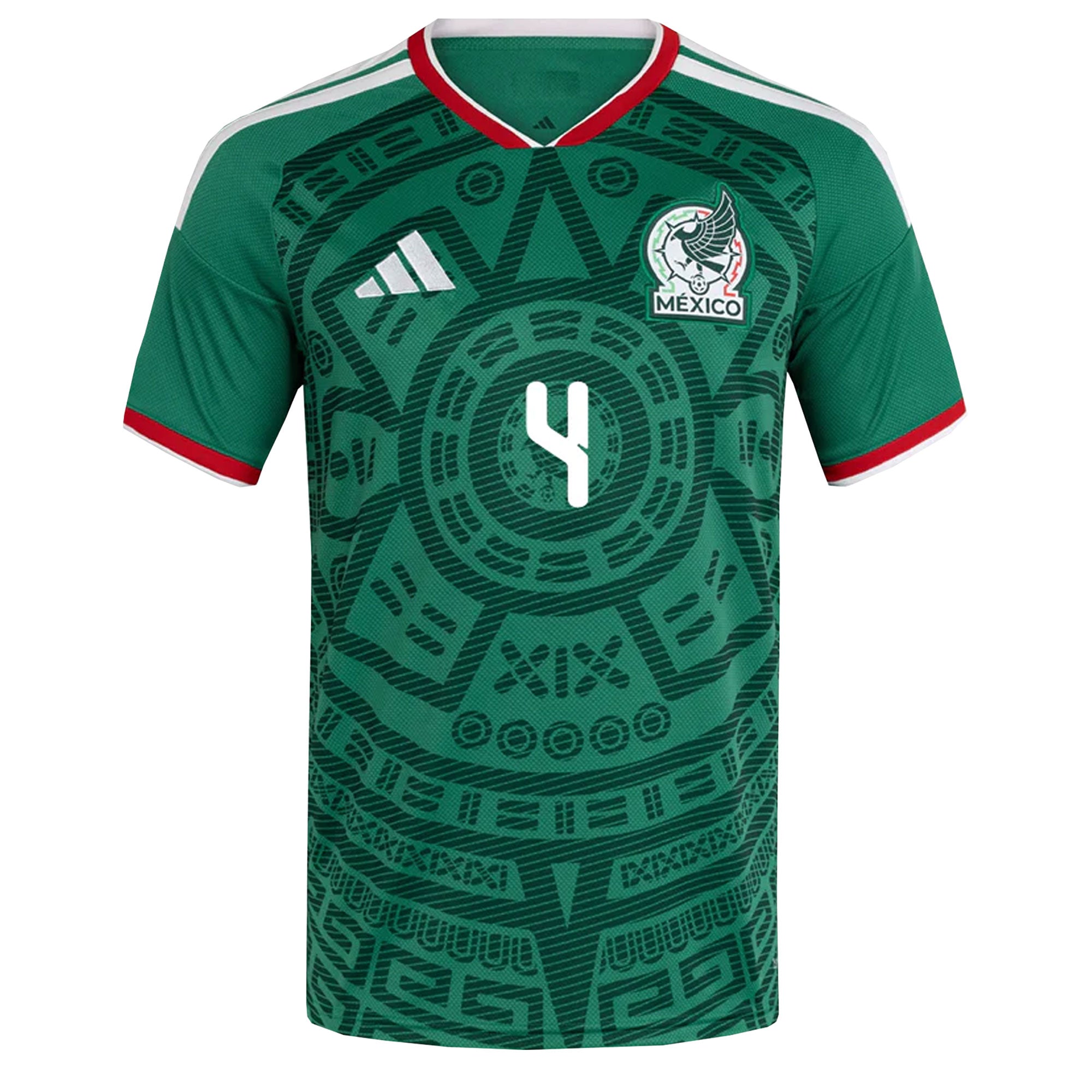 adidas Mexico Men's Home Authentic Soccer Jersey w/ E. Alvarez #4