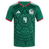 adidas Men's Mexico World Cup 2026 Authentic Home Jersey w/ E. Alvarez #4 Printing Front