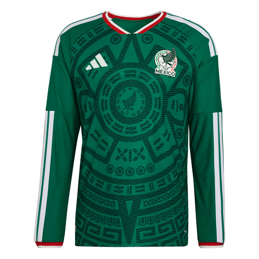 adidas Mexico Men's Authentic Home Long Sleeve 2026 Jersey
