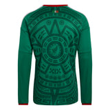 adidas Men's Mexico World Cup 2026 Home Long Sleeve Jersey Green/White Back