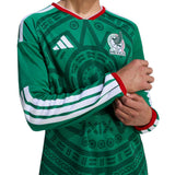 adidas Men's Mexico World Cup 2026 Home Long Sleeve Jersey Green/White Crest