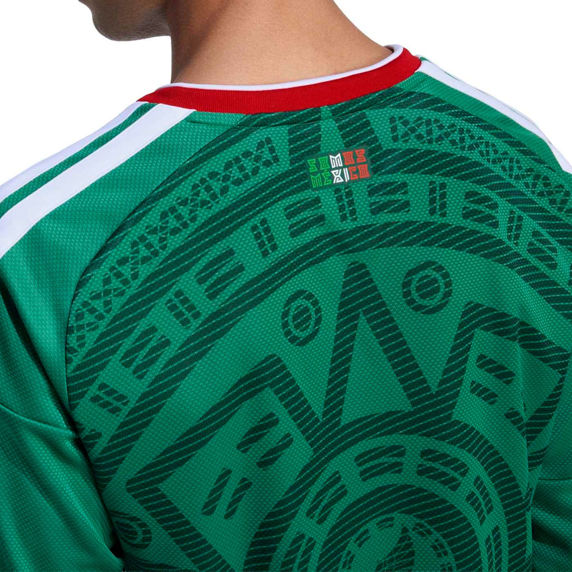 adidas Mexico Men's Home Stadium Long Sleeve Soccer Jersey World