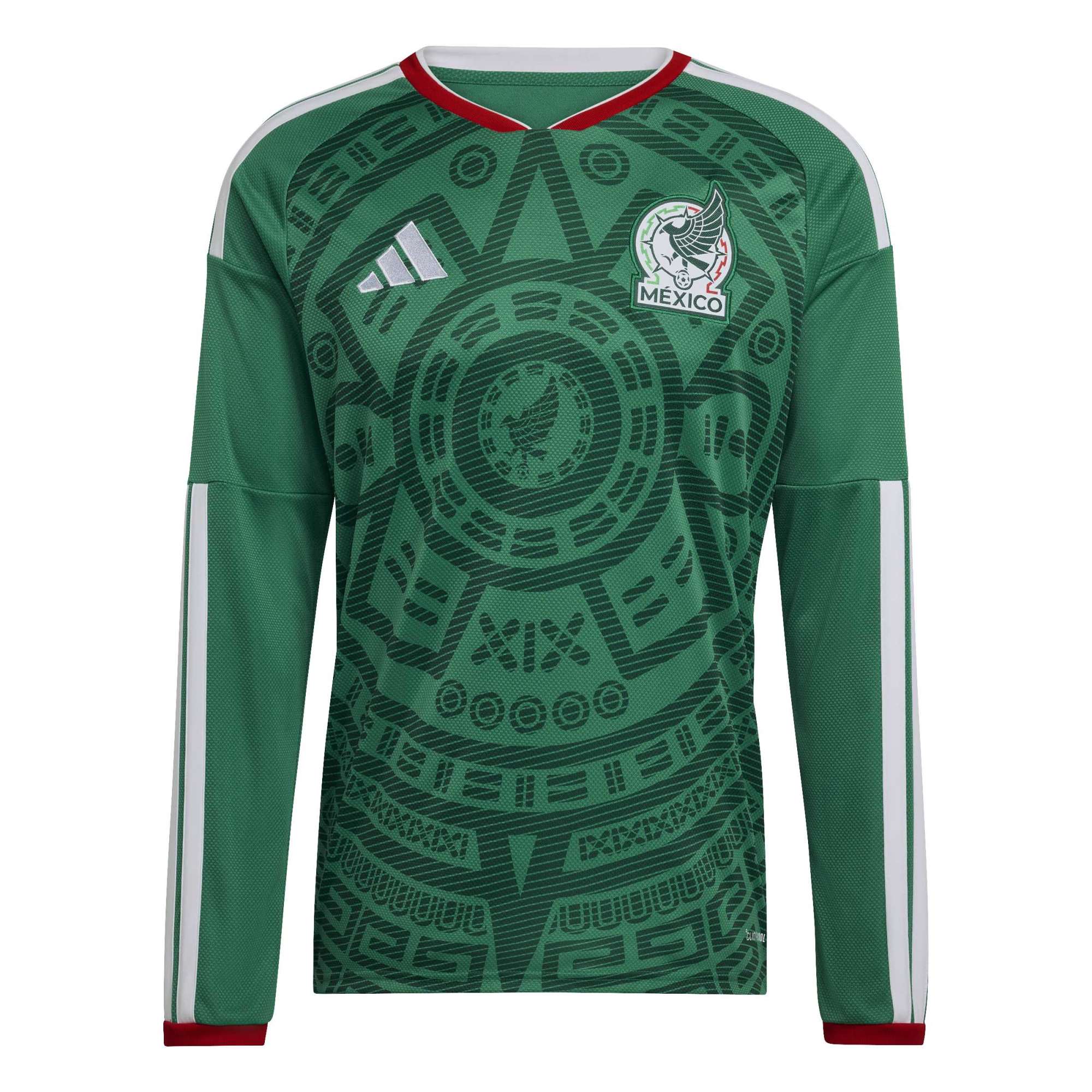 adidas Mexico Men's Home Stadium Long Sleeve Soccer Jersey World
