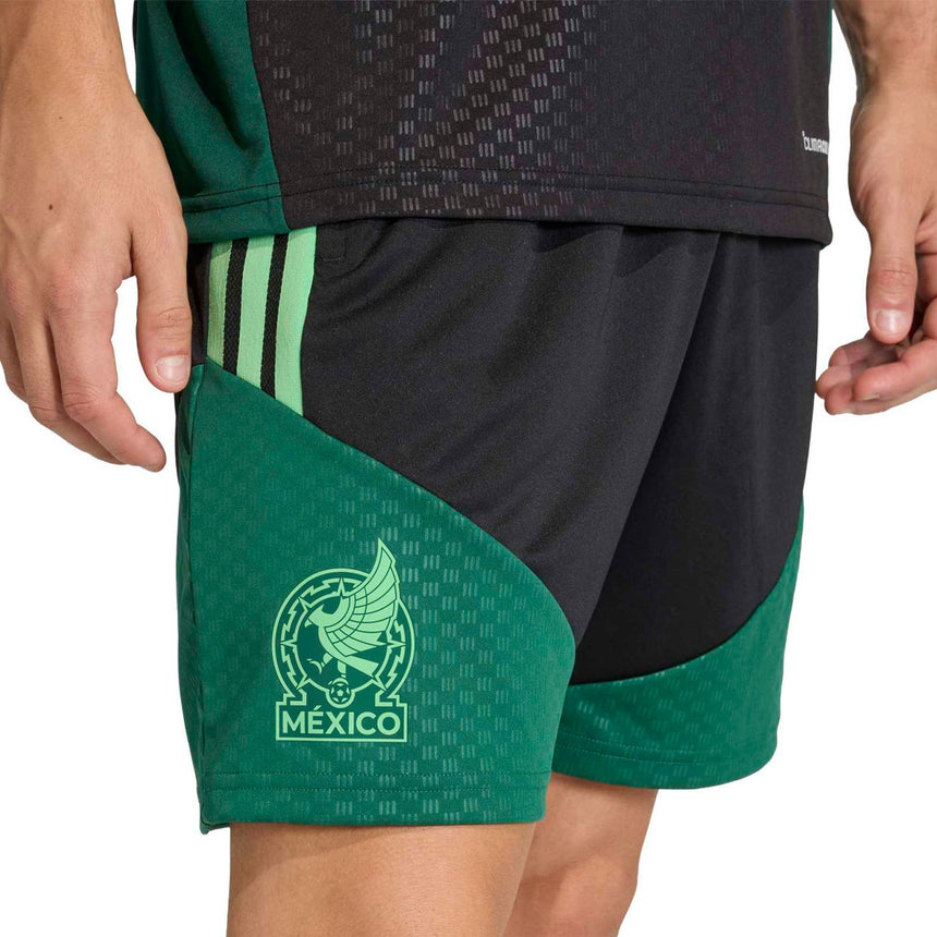 adidas Men's Mexico World Cup 2026 Tiro Training Shorts Black/Green Knee