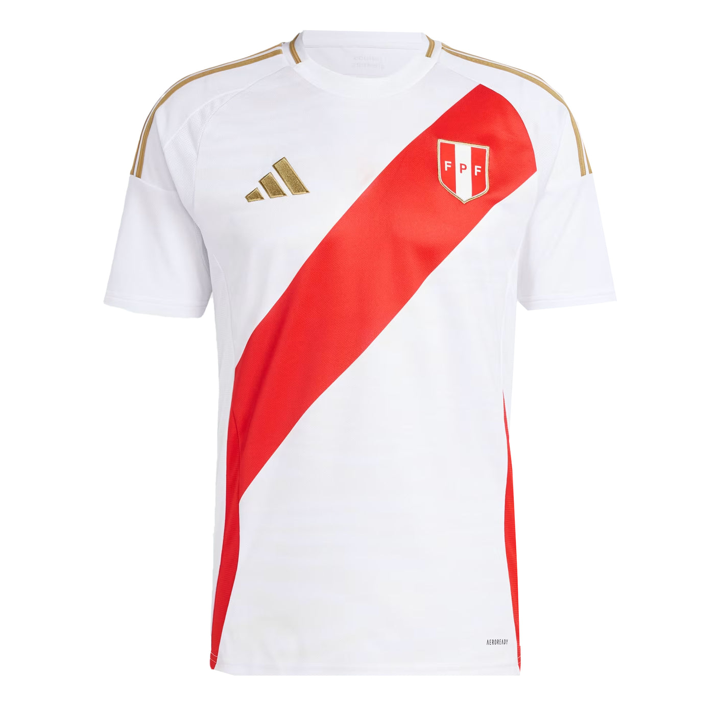 adidas Men's Peru 2024/25 Home Jersey White/Red Front