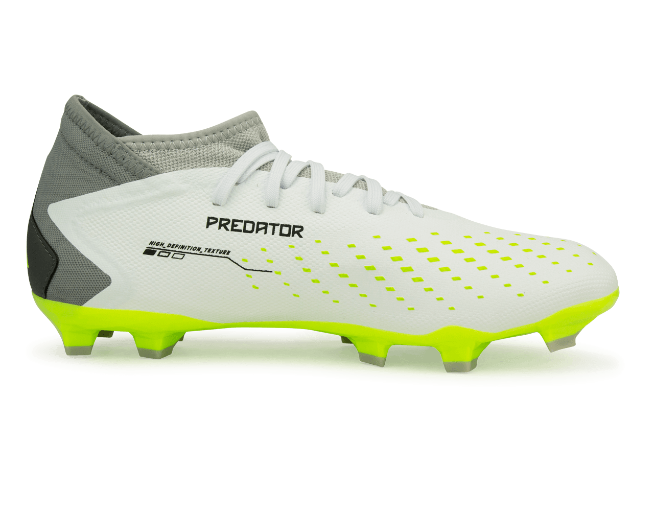 adidas Men's Predator Accuracy.3 FG White/Lucid Lemon Side