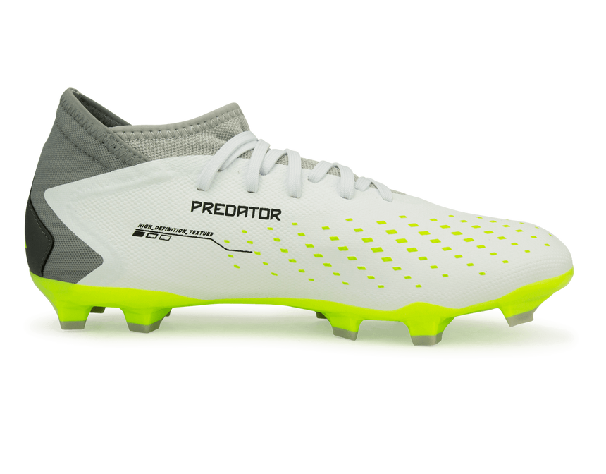 adidas Men's Predator Accuracy.3 FG White/Lucid Lemon Side