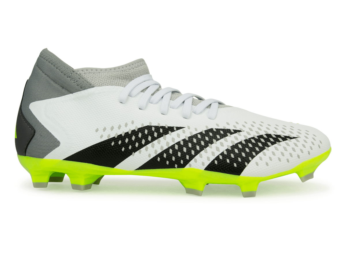 adidas Men's Predator Accuracy.3 FG White/Lucid Lemon – Azteca Soccer