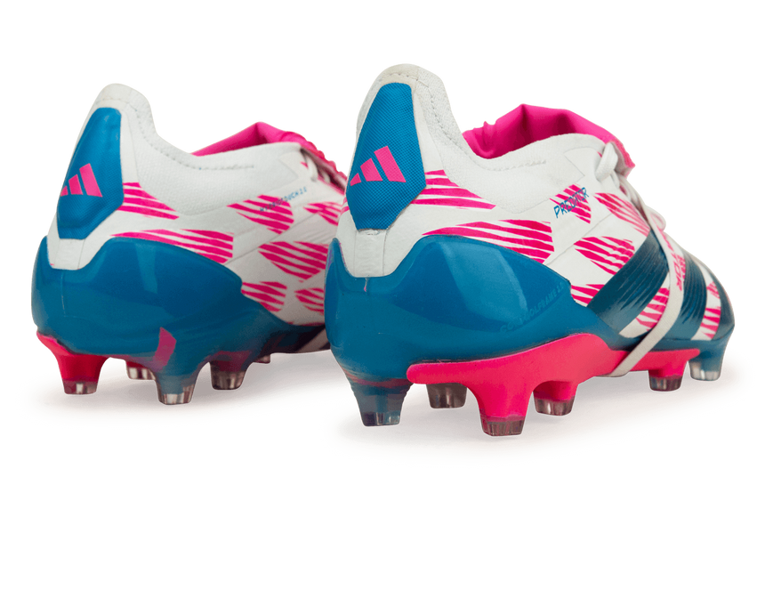 adidas Men's Predator Elite Foldover Tongue FG White/Blue/Pink