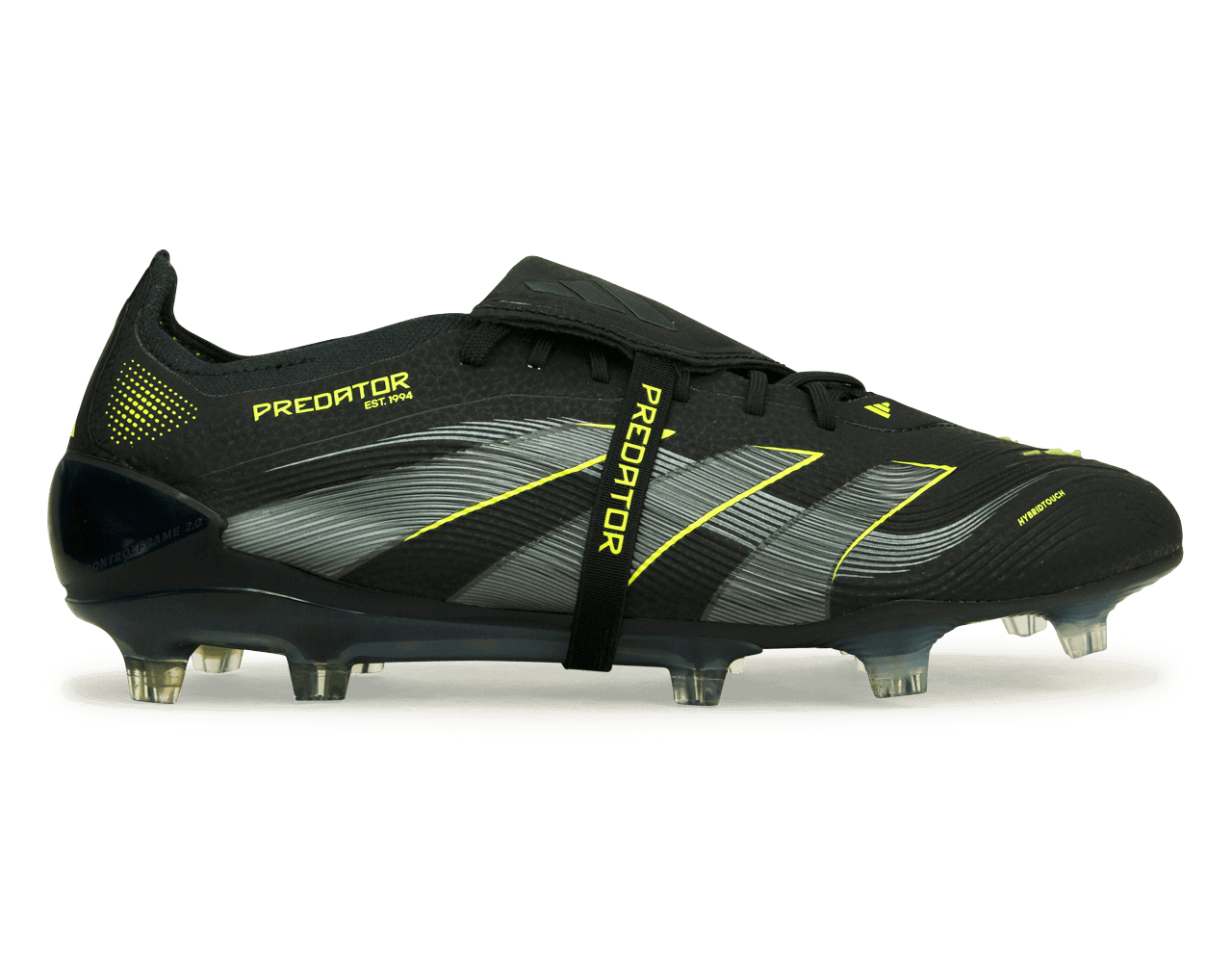 adidas Men's Predator Elite Fold-Over Tongue FG Black/Green adidas Men's Predator Elite Fold-Over Tongue FG Black/Green