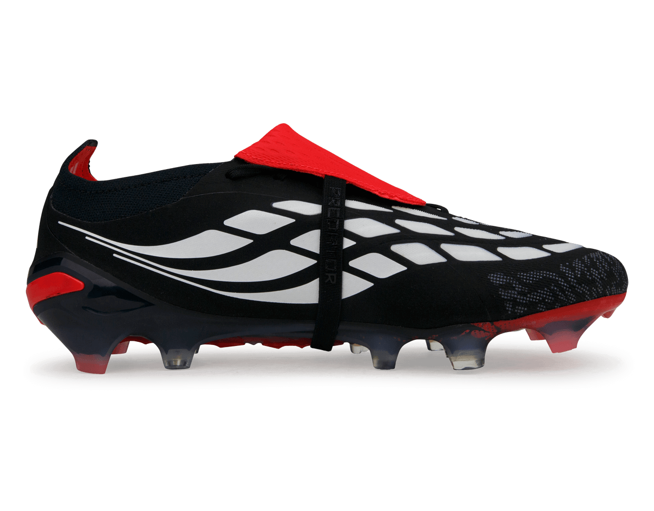 adidas Men's Predator Elite Fold-Over Tongue FG Black/White/Red