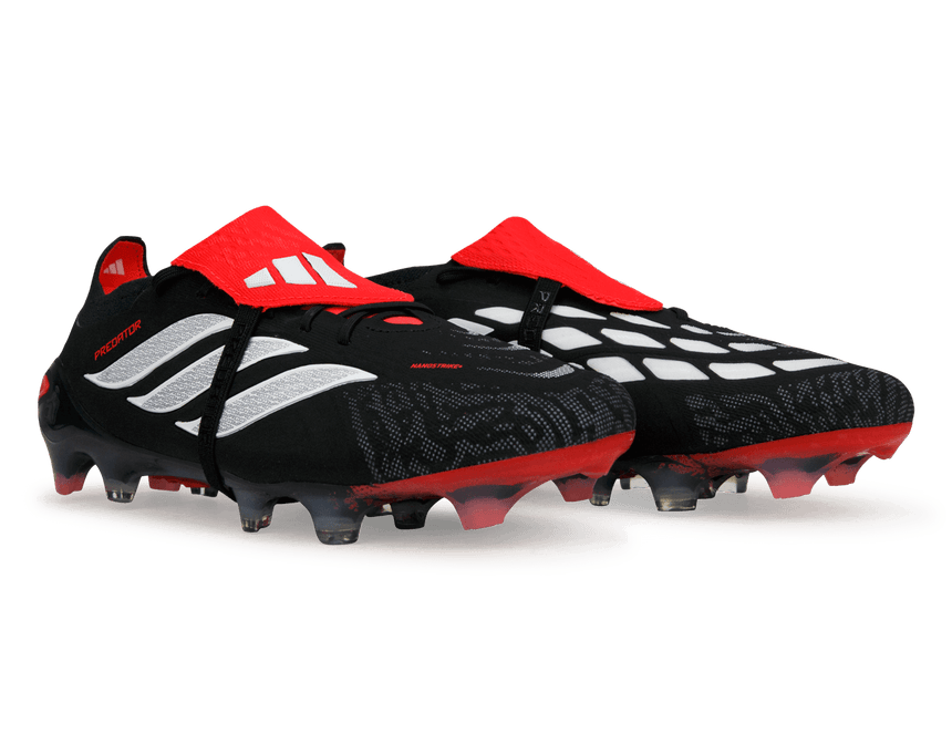 adidas Men's Predator Elite Foldover Tongue FG Black/White/Red Together