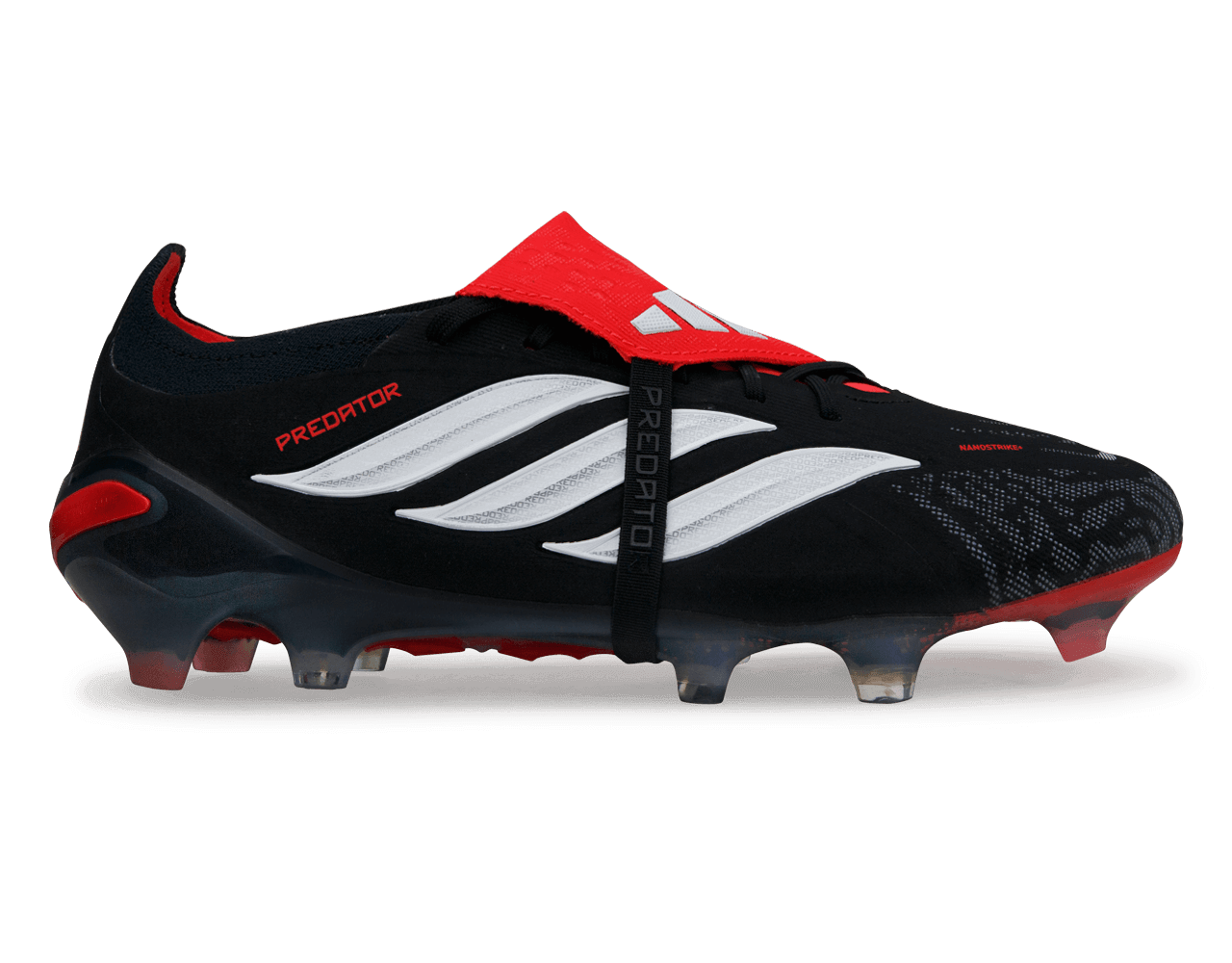 adidas Men's Predator Elite Fold-Over Tongue FG Black/White/Red
