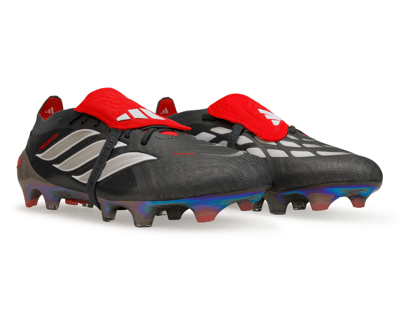 adidas Men's Predator Elite Foldover Tongue FG Iron Metallic/Red Together