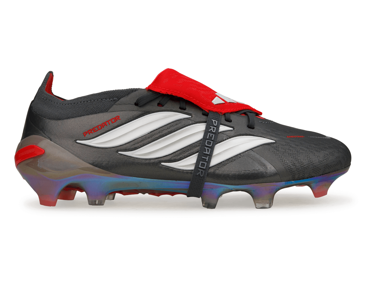 adidas Men's Predator Elite Foldover Tongue FG Iron Metallic/Red