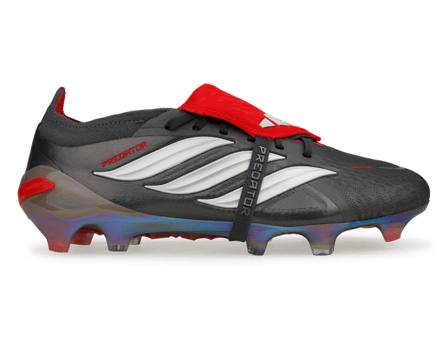 adidas Men's Predator Elite Foldover Tongue FG Iron Metallic/Red