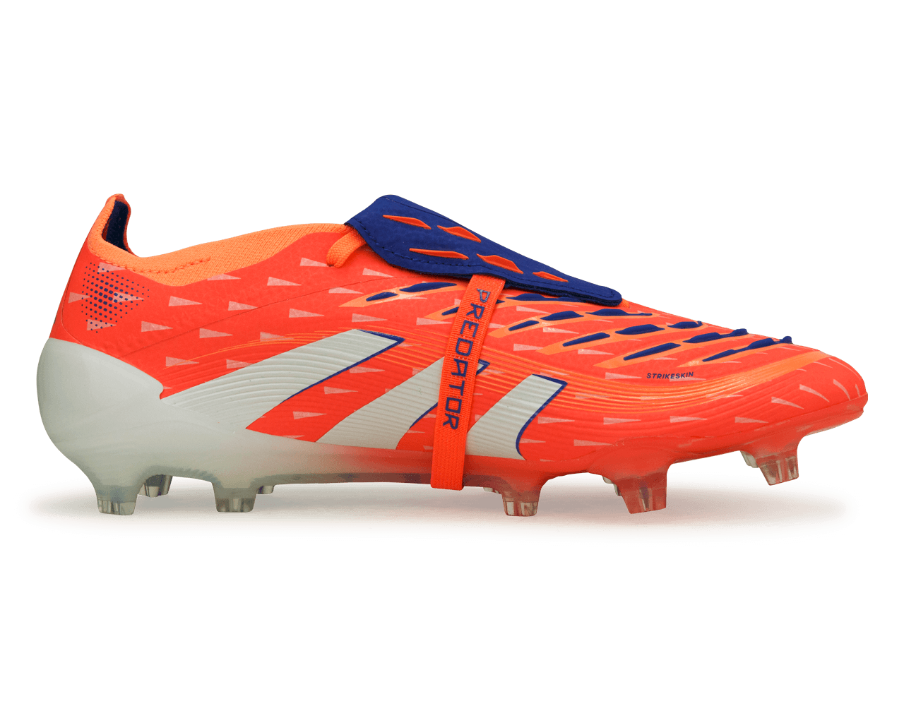 adidas Men's Predator Elite Foldover Tongue FG Orange/Lucid Blue Side