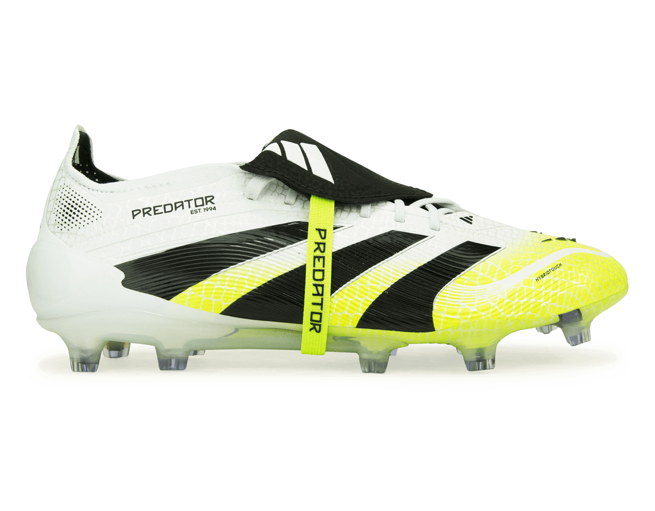 adidas Men's Predator Elite Fold-Over Tongue FG White/Black/Green adidas Men's Predator Elite Fold-Over Tongue FG White/Black/Green