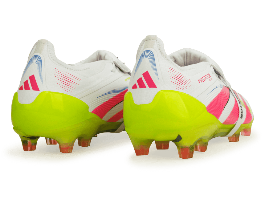 adidas Men's Predator Elite Fold-Over Tongue FG White/Pink/Lemon