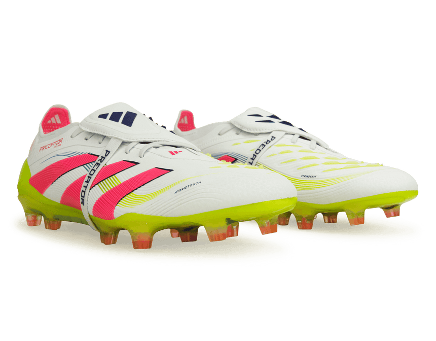 adidas Men's Predator Elite Fold-Over Tongue FG White/Pink/Lemon